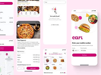 Food Delivery App app app design clean delivery design food minimal ui