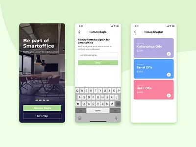 Smartoffice App Design android app app design co working design figma ios kolektif mobile app office smart ui ux work working workspace