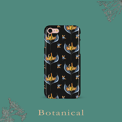 Botanical Phone Cover botanical phone cover flower pattern flower phone cover phone cover mockup