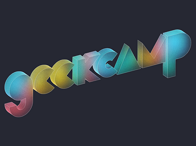 Geekcamp logo, colorful glass version (static) 3d geekcampsg logo spline splinetool