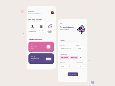 Medication Reminder Pill app design ui ux