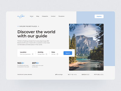 Travel Platform 🗺️ design graphic design landing travel travel platform typography ui web design website