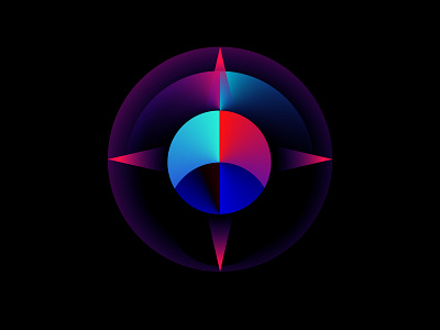 Vivid Shape #2 abstract art dark design gradient illustration shapes vivid wallpaper