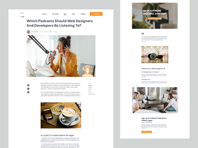 Podcast Platform 🎧 blog branding design graphic design landing news podcast typography ui web design website