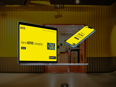 BRITE Homepage design ui ux