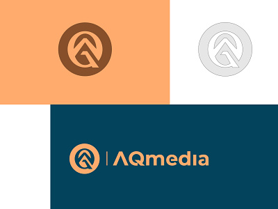 AQ Media Logo Design brand identity branding dainogo initial logo letter logo lettering logo logo logo design logotype media logo text logo