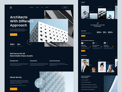 Architectural Studio Website 🏢 architecture design landing landing page typography ui visual design web design webpage website