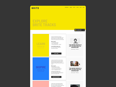 BRITE Innovation services page graphic design ui ux