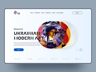 Museum of Modern Art Website 🖼️ art plarfotm design graphic design landing modern art museum typography ui web design website