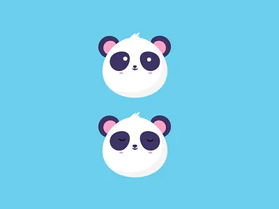 Cute Panda animal basic character child cute design flat design geometric illustration kid nature panda pet shapes simple vector