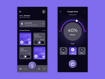 Smart Home App app design figma home app home control product design smart home app ui ui design uiux ux