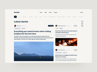 News Platform 🗞️ blog branding design graphic design landing news typography ui web design website