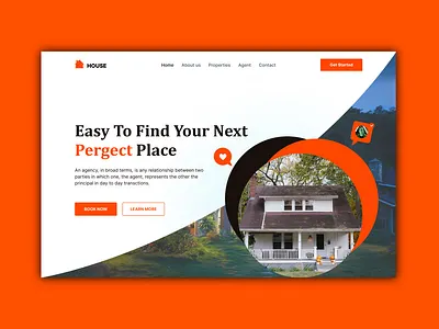 House Header Design branding graphic design logo ui
