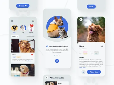 Pet Shelter App Design app app design design mobile pet pets shelter ui ux