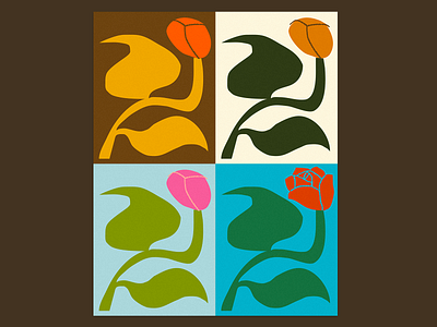 Seasons art autumn bloom cycle design fall flower illustration leah schmidt leahschm nature season spring summer winter