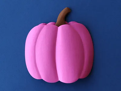 Pink Pumpkin food illustration illustration paper art paper craft paper cut pumpkin