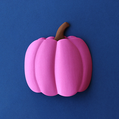 Pink Pumpkin food illustration illustration paper art paper craft paper cut pumpkin