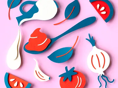 Tomato Soup food illustration illustration paper paper art paper craft paper cut