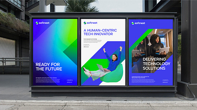 Softnest - Delivering Technology Solutions brand identity branding design flat logo minimal poster real estate technology visual graphic