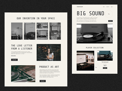 Record Player Shop 🎵 branding design graphic design landing music record player typography ui vinyl web design website