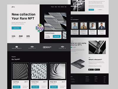 NFT Marketplace 🔥 design graphic design landing nft marketplace nft platform typography ui web design website