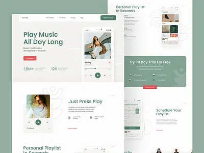 Waves App Website design ui ux web