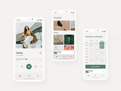 Music App app design mobile ui ux