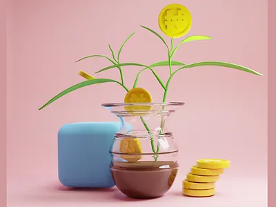 Savings 3D model 3d 3d modl dashboard design design illustration login product design savings