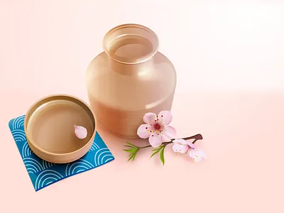Sake illustration vector