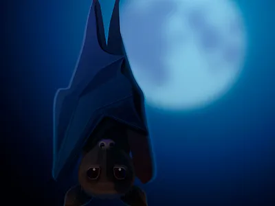 Bat icons illustration objects vector web elements