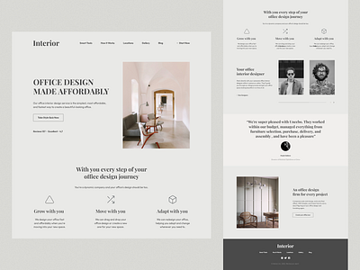 Interior Studio Website 🛋️ branding design graphic design interior interior design landing landing page typography ui web design website