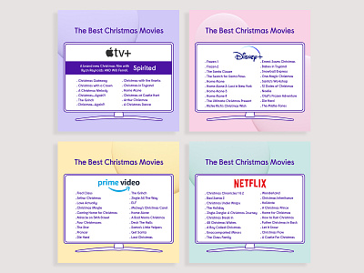 The Best Christmas Movies 2022 amazon apple appletv best tv christmas design designer digital art digital illustration digitalart disney films graphic design illustration illustration art illustrator logo movies netflix tv