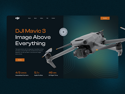 DJI Mavic Landing Page branding design dji mavic 2 graphic design landing typography ui web design website