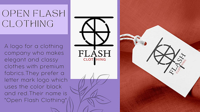 Open Flash Clothing Logo Design branding graphic design logo