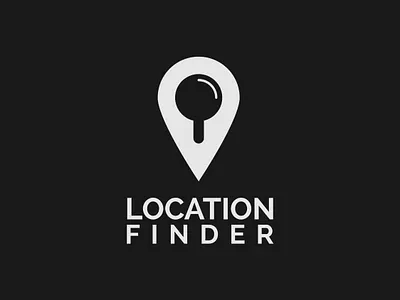 Location Finder Logo branding design find gps illustrator location logo logo design minimalist typography vector
