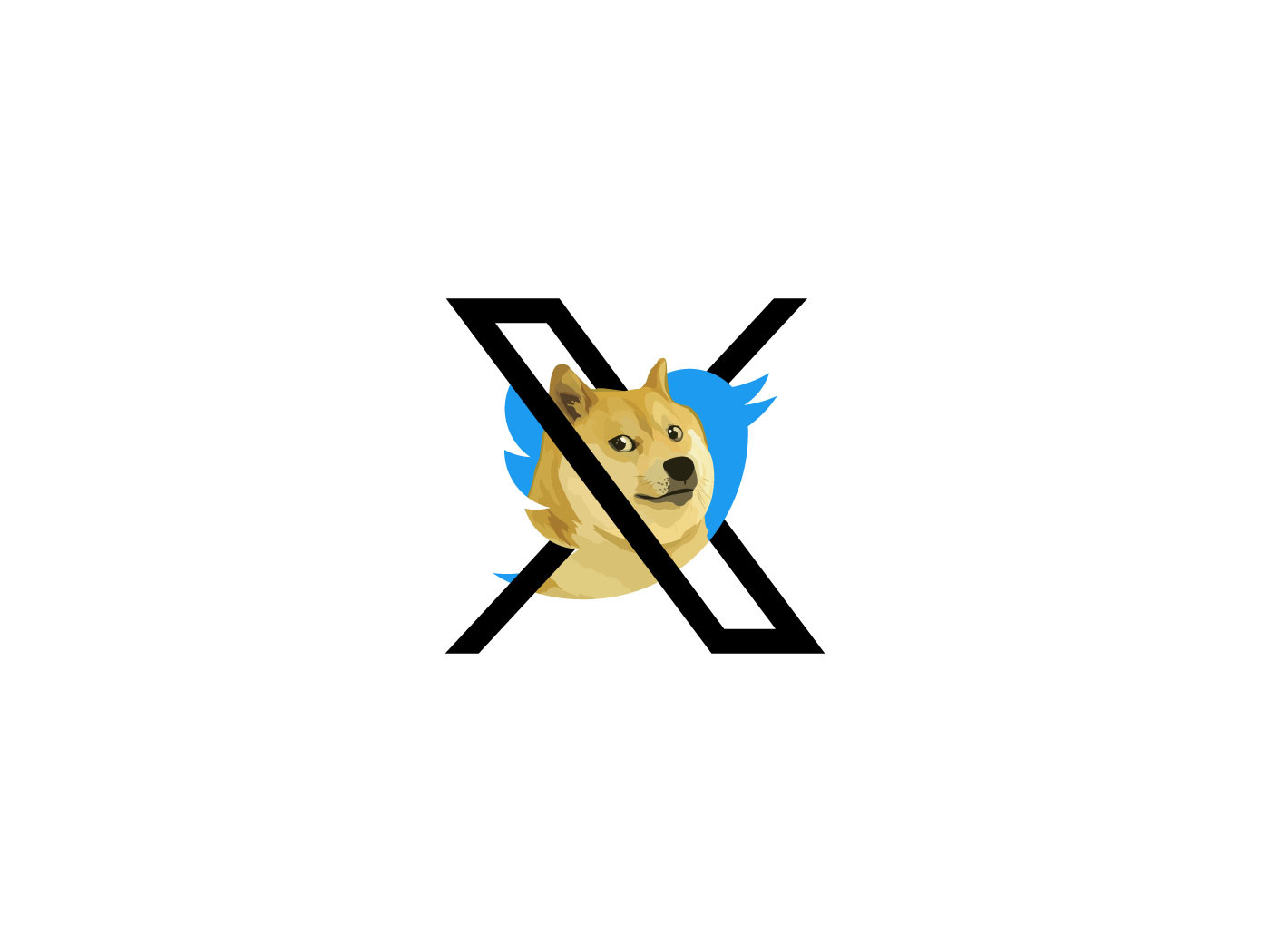 Twitter X Meets Doge – The Ultimate Meme Crossover branding cryptoart cryptomeme digitalart dogecoin dogememe elonmusk evolution fundesign internetculture memes nftart socialmedia trending twitterx