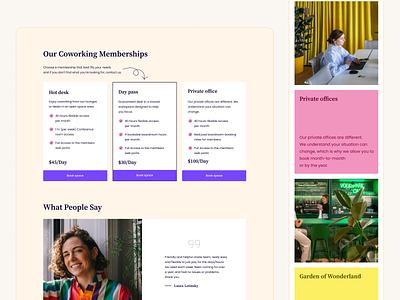 Co-working Landing Page 🖥️ branding design graphic design landing typography ui uiux web design website