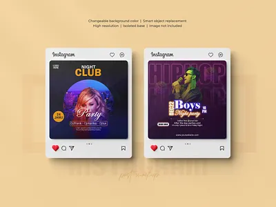 Night Party Banner | Social Media Post Design ad advertiging animation branding celebration design facebook ad facebook post flyer graphic design instagram ad instagram post night party party shot social media ad banner social media banner social media post design template ui