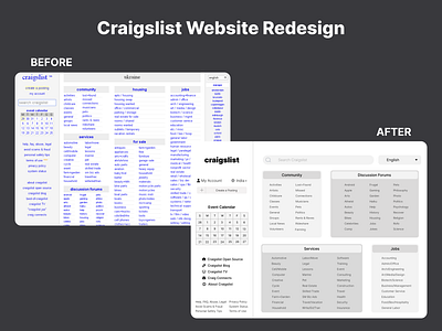 Craigslist Website Redesign craigslist design ebay figma redesign ui ux website website redesign