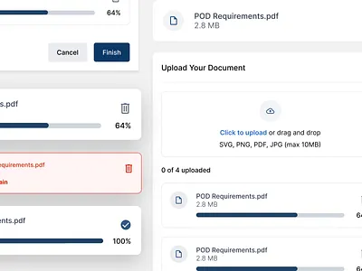 Upload Modal component design design system document modal typography upload ux