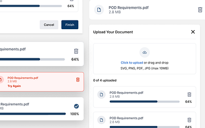 Upload Modal component design design system document modal typography upload ux