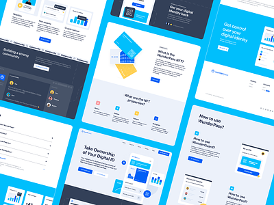 WunderPass – Landing Page bazen agency blockchain crypto currency crypto landing page data control data trading defy fintech identity layer landing page design nft privacy saas transaction ui user persona ux visual identity