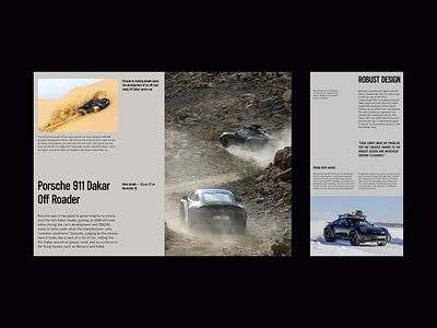 911 Dakar Concept art direction automobile automotive car car website clean design grid layout luxury minimal modern typography ui ux vehicle website website whitespace