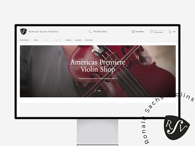 Ronald Sachs Violins - Website | E-Commerce branding design development interface landing page ui ui design ux ux design website