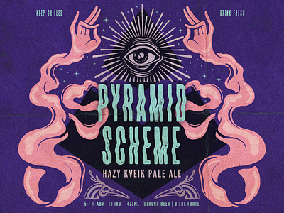 Pyramid Scheme Beer Label beer label branding craft beer digital art graphic design illustration illustrator label design packaging design