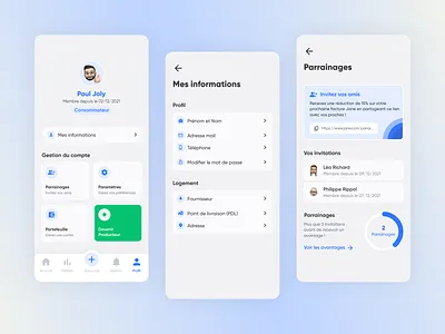 Jane App - Profile add app blue data design green illustration jane profile sustainability ui uidesign uiux userinterface uxdesign webdesigner