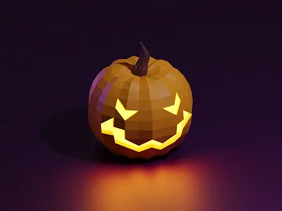 Halloween pumpkin 3d blender design emission graphic design halloween illustration
