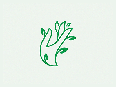 green hand concept green hand logo