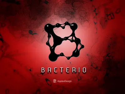 Bacterio Logo concept on sale bacterio blood branding design graphic design illustration letter logo logos medical microbes research science software typo vector