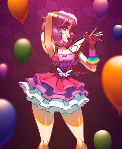 Geiru Toneido animation anime character clown colors design fanart illustration manga